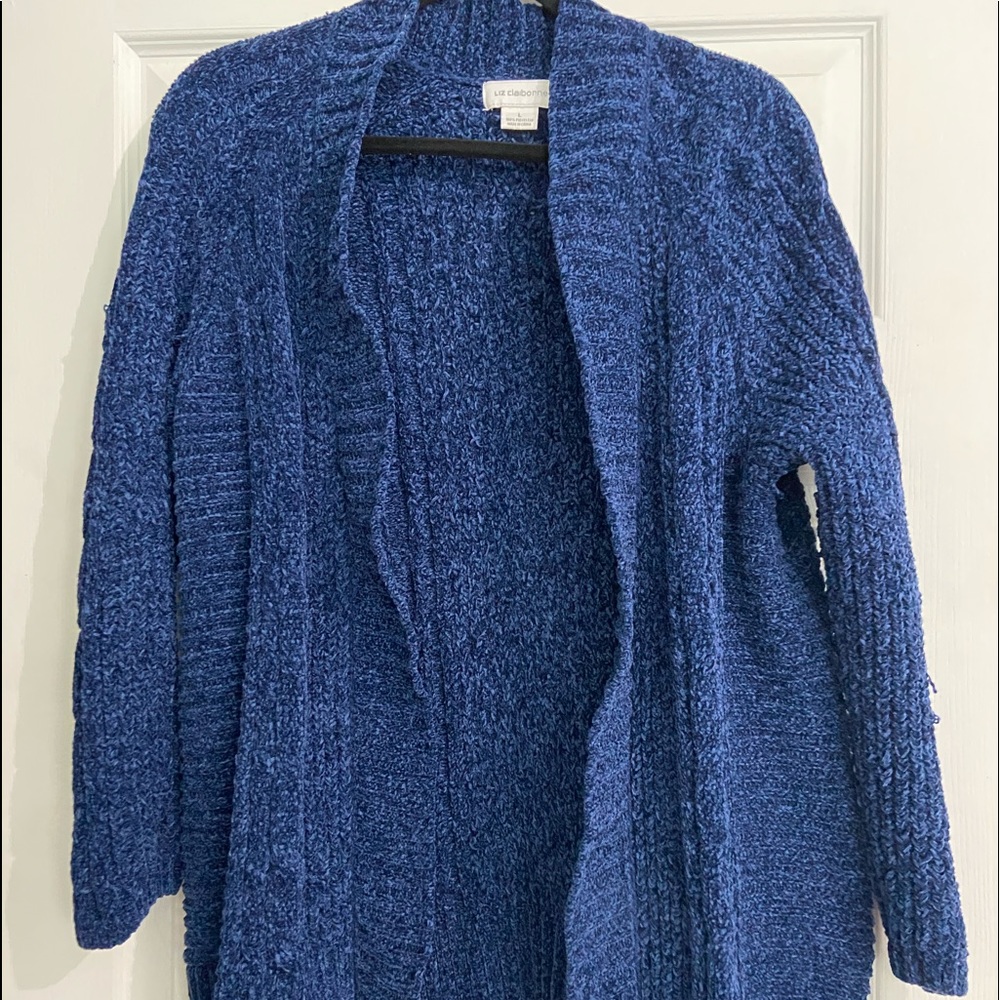Blue cardigan